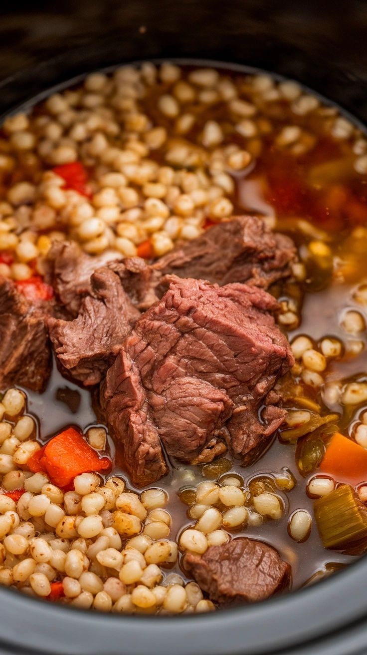 Slow Cooker Beef and Barley Stew