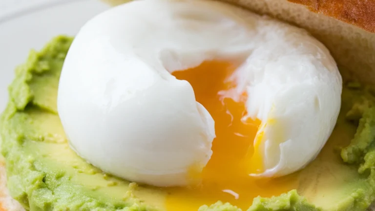 Smashed Avocado and Poached Egg Bagel - Featured