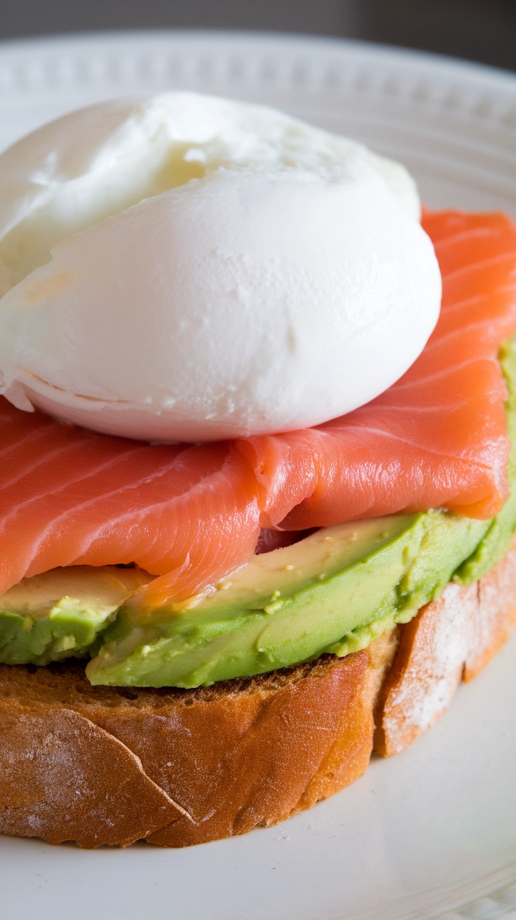 Smoked Salmon and Avocado Toast with Poached Egg