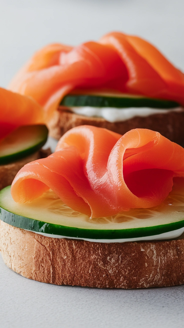 Smoked Salmon and Cucumber Toast