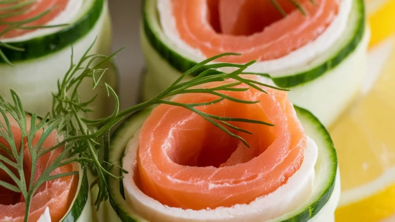 Smoked Salmon Cucumber Rolls - Featured