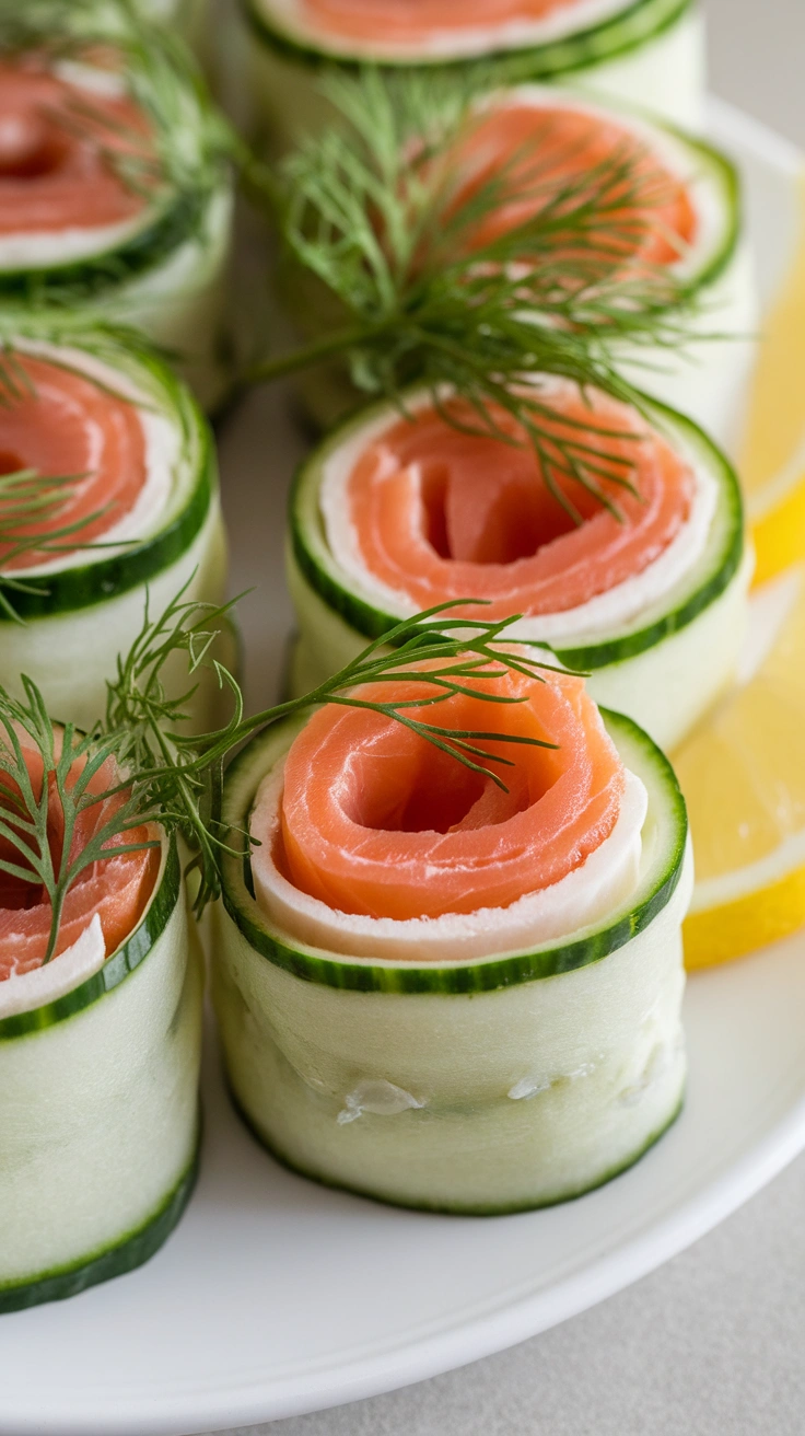 Smoked Salmon Cucumber Rolls