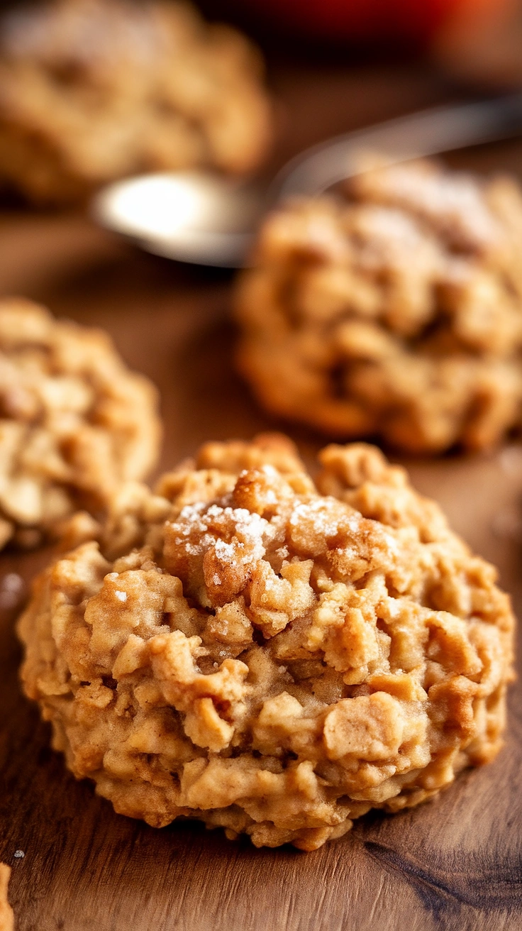 Soft Apple Pie Oatmeal Cookies