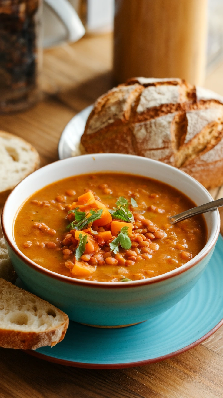 Spiced Red Lentil and Carrot Soup