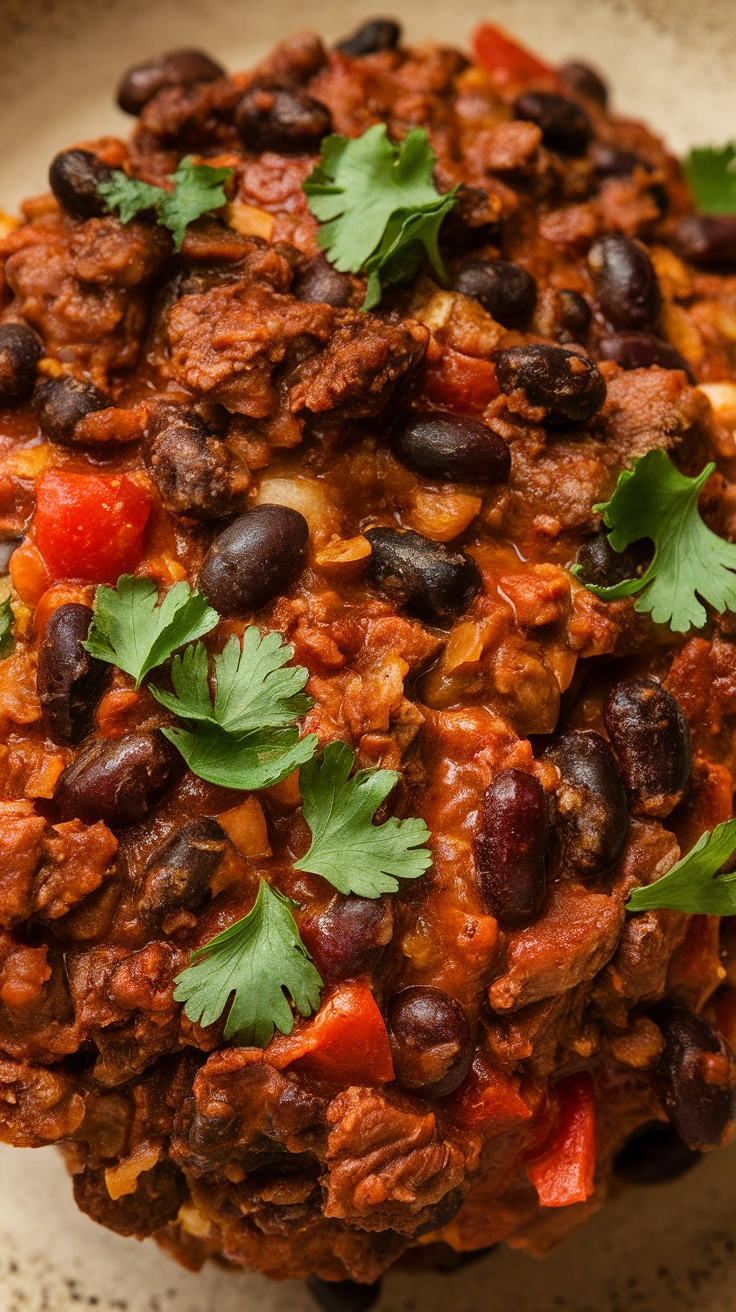 Spicy Black Bean and Beef Chili