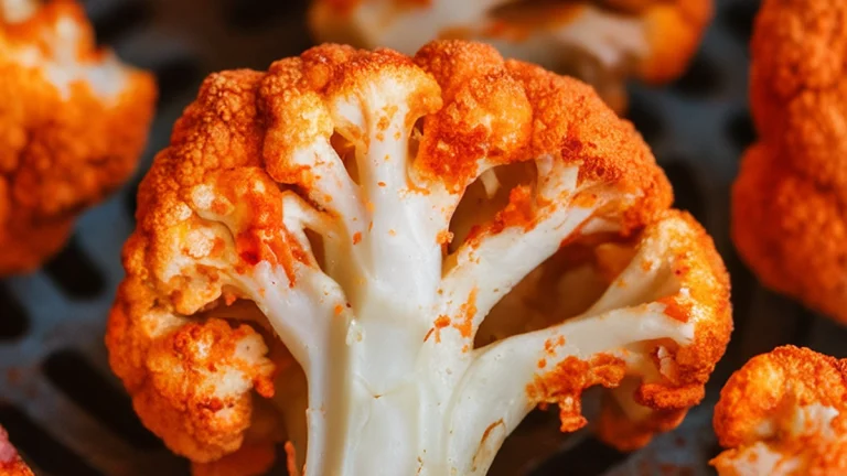 Spicy Buffalo Air Fryer Cauliflower - Featured