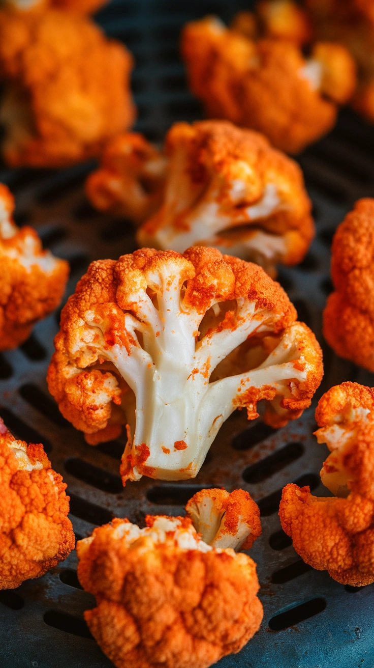 Spicy Buffalo Air Fryer Cauliflower