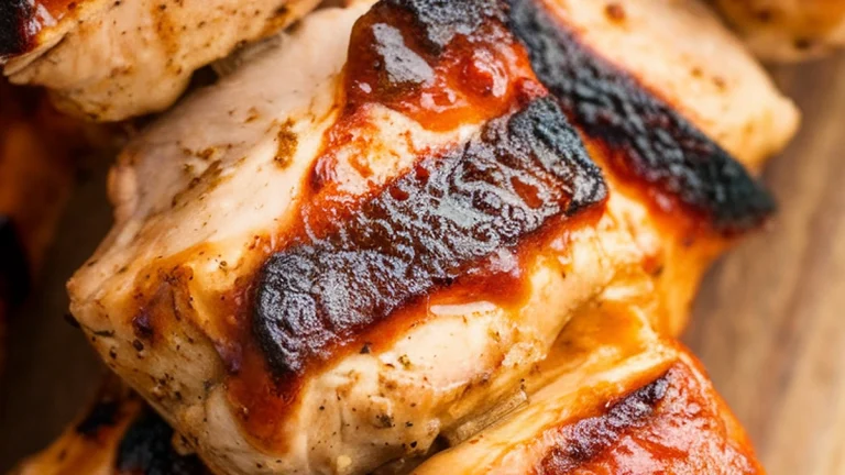 Spicy Chipotle BBQ Chicken Skewers - Featured