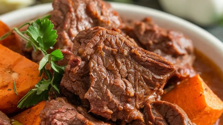 Spicy Chipotle Beef Stew with Sweet Potatoes - Featured