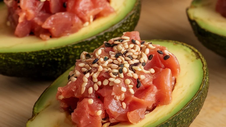 Spicy Tuna Avocado Boats - Featured
