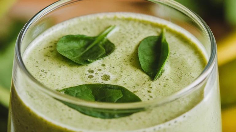 Spinach and Banana Green Smoothie - Featured