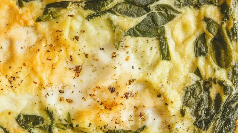 Spinach and Feta Egg White Frittata - Featured