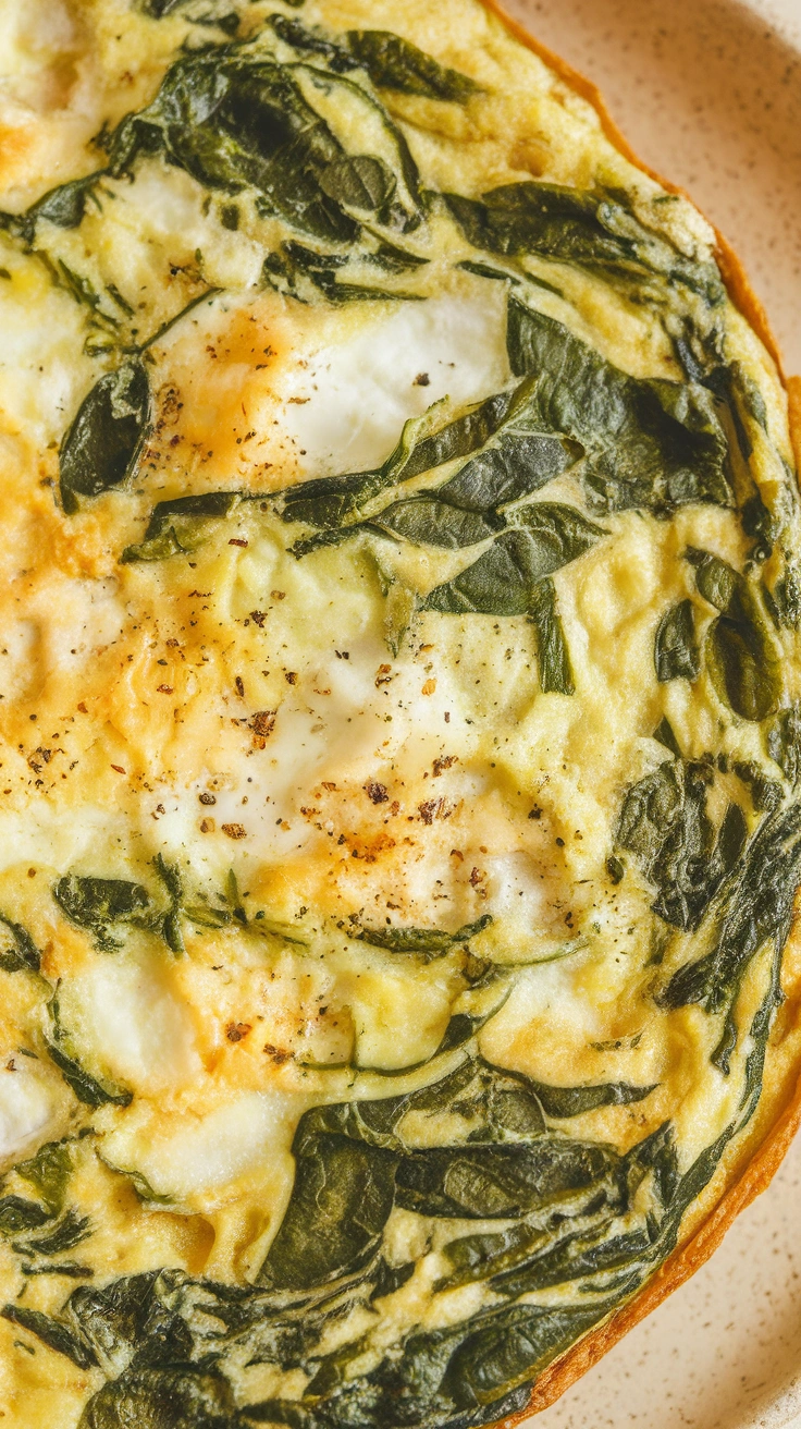 Spinach and Feta Egg White Frittata