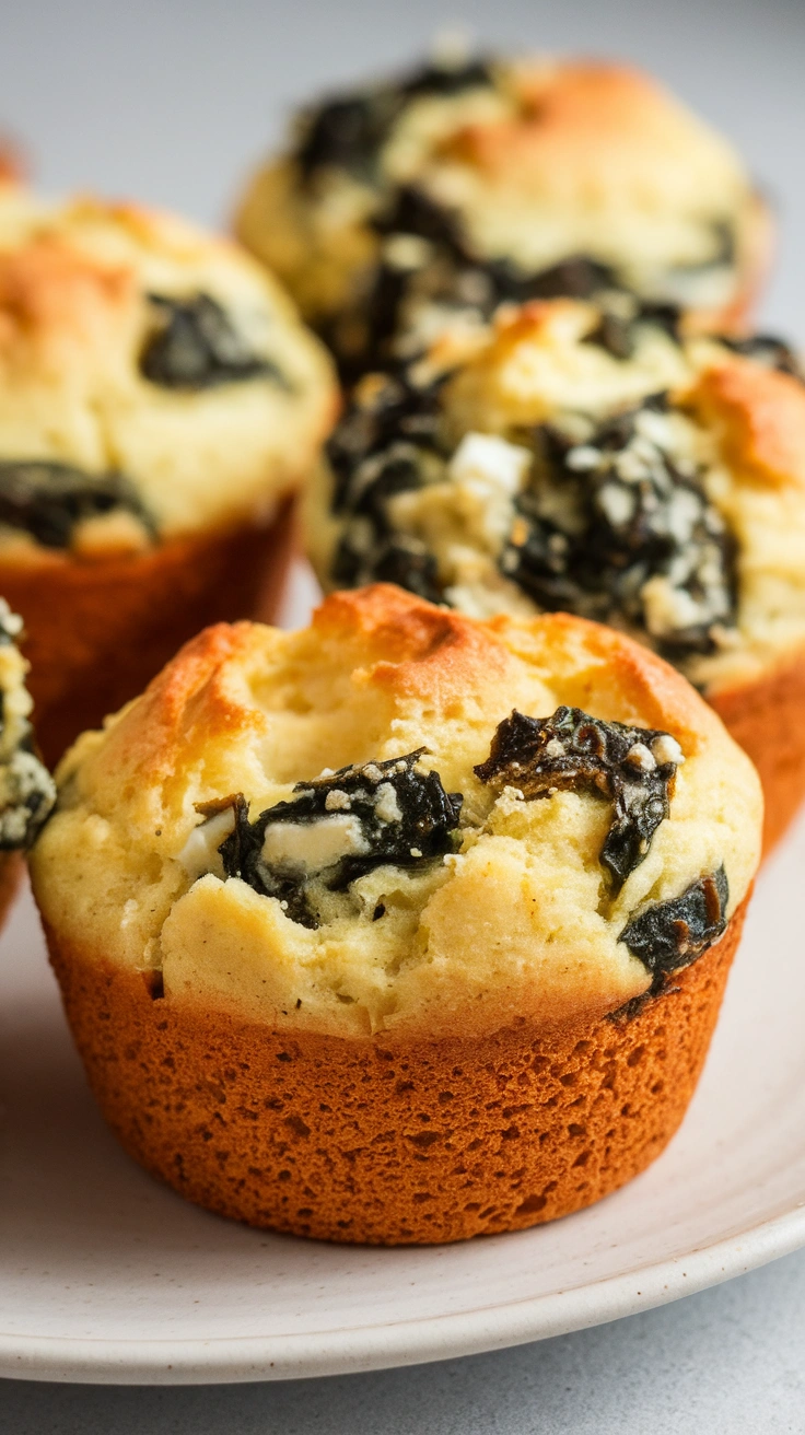 Spinach and Feta Egg White Muffins