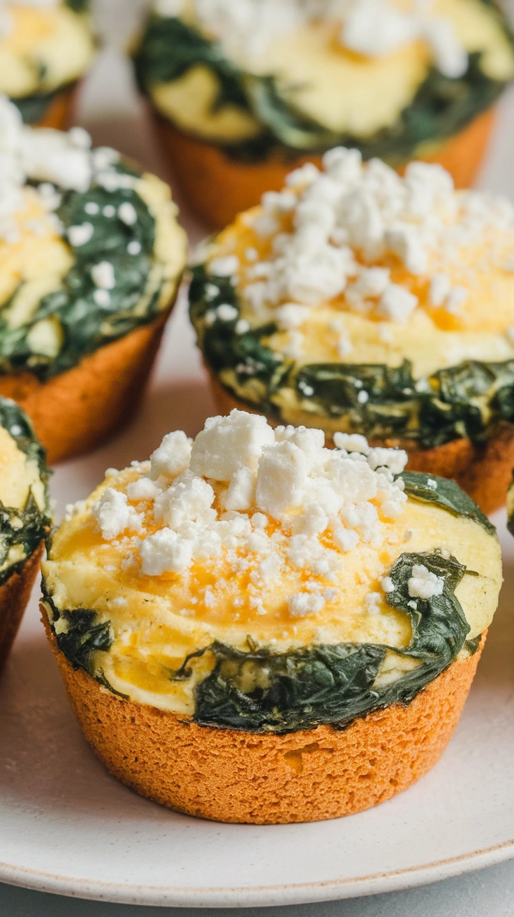 Spinach and Feta Egg White Muffins