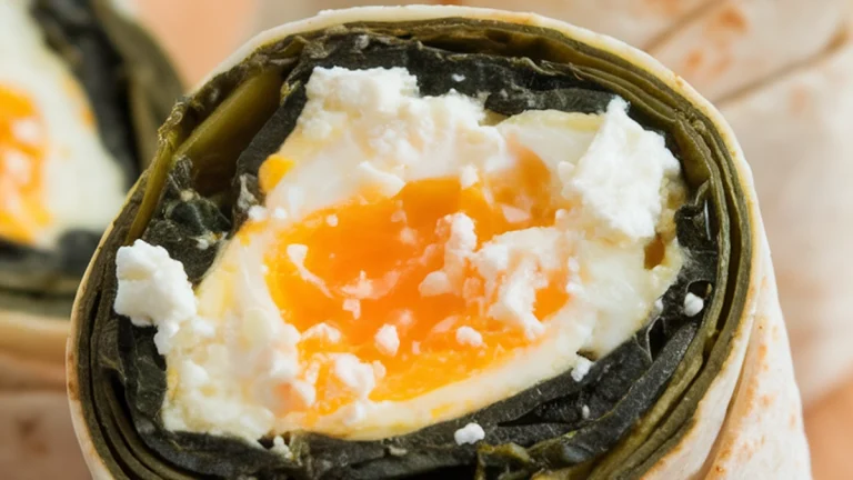 Spinach and Feta Egg White Wraps - Featured