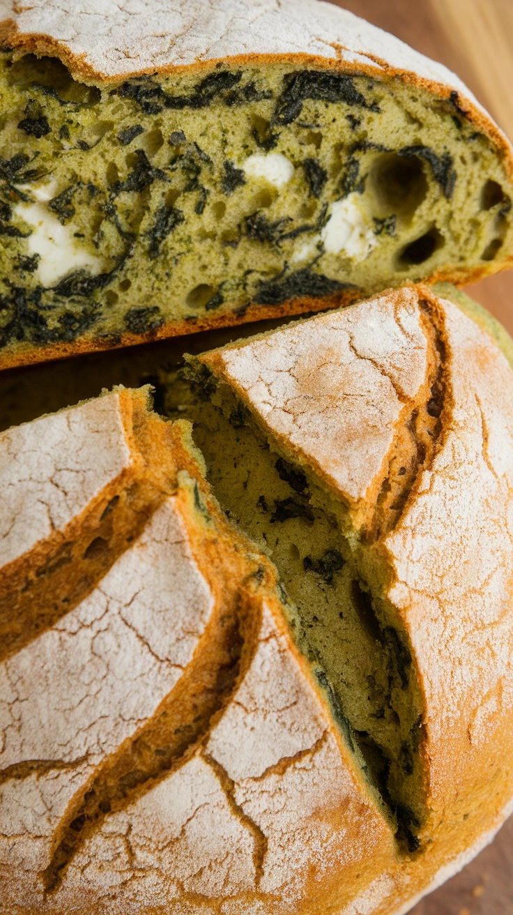 Spinach and Feta Soda Bread