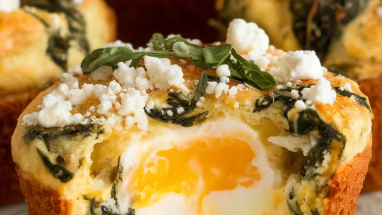 Spinach and Goat Cheese Egg Muffins - Featured