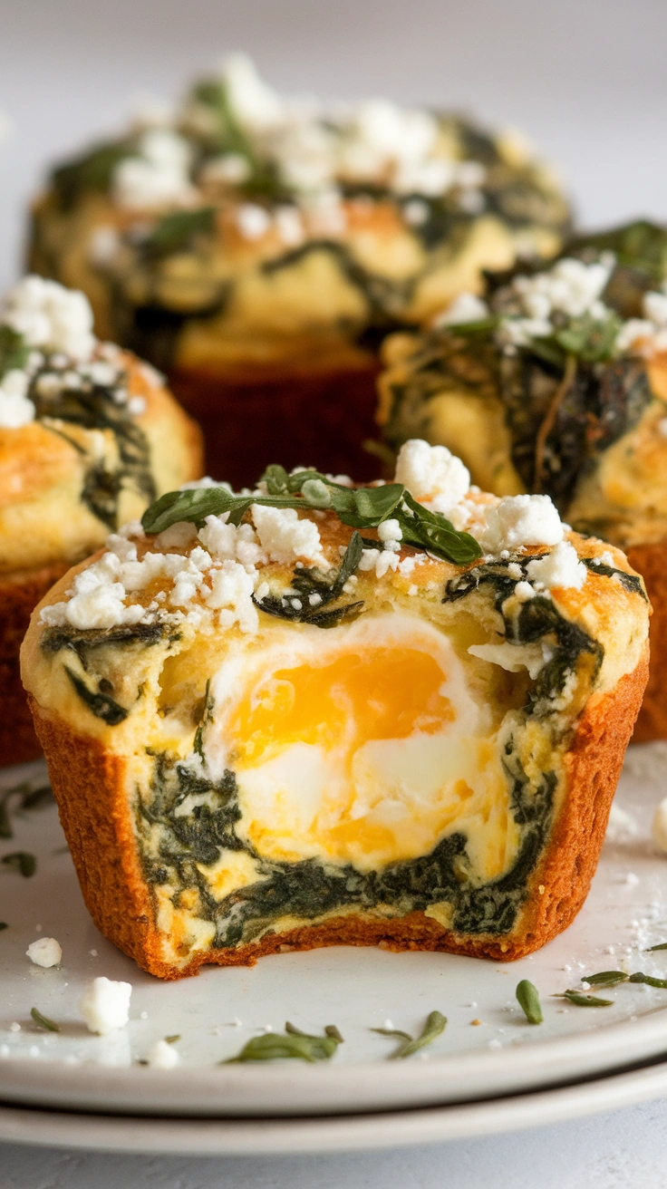 Spinach and Goat Cheese Egg Muffins