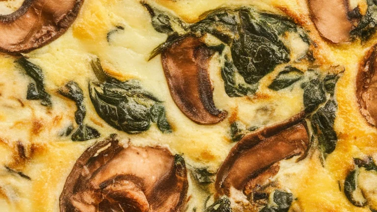Spinach and Mushroom Frittata - Featured