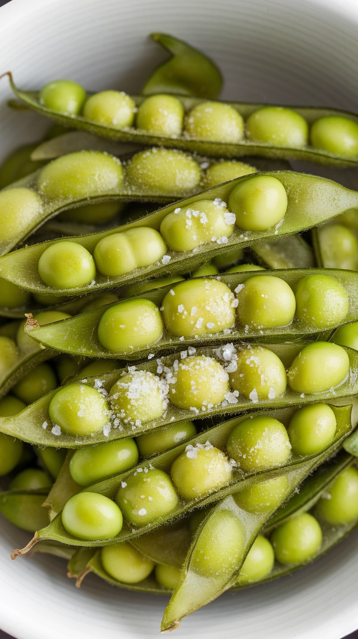 Steamed Edamame with Sea Salt