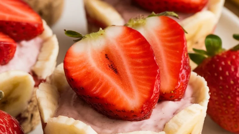 Strawberry Banana Oat Cups - Featured