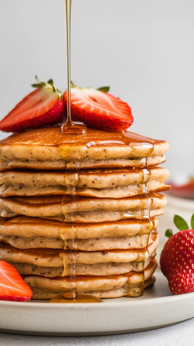 Strawberry Quinoa Banana Pancakes
