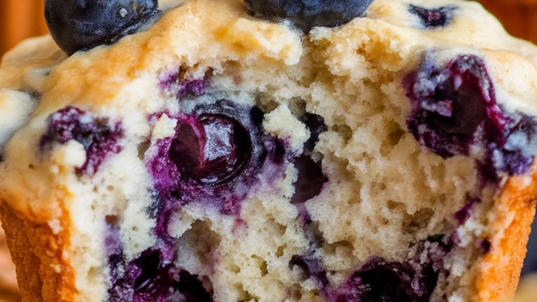 Sugar-Free Blueberry Banana Muffins - Featured