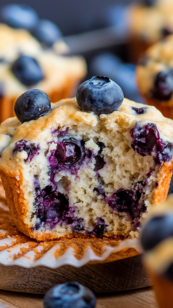 Sugar-Free Blueberry Banana Muffins