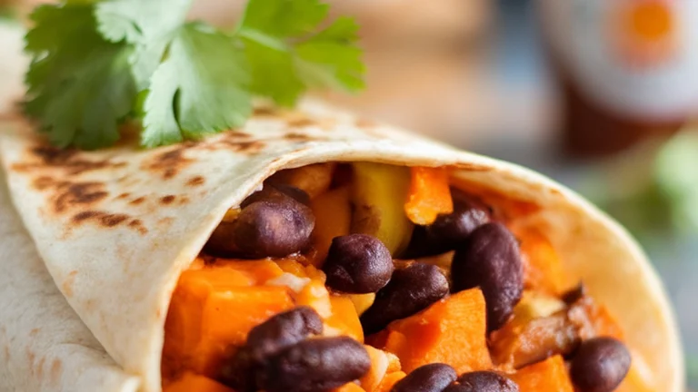 Sweet Potato and Black Bean Breakfast Burritos - Featured