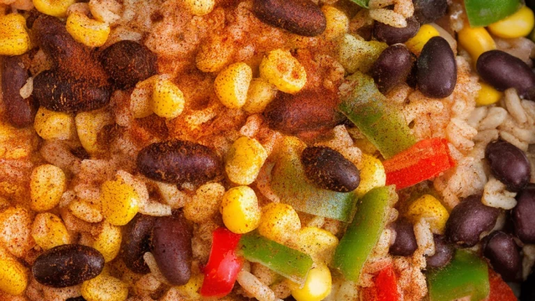 Tex-Mex Brown Rice and Bean Skillet - Featured