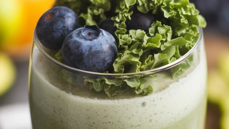 Triple Berry Kale Green Smoothie - Featured