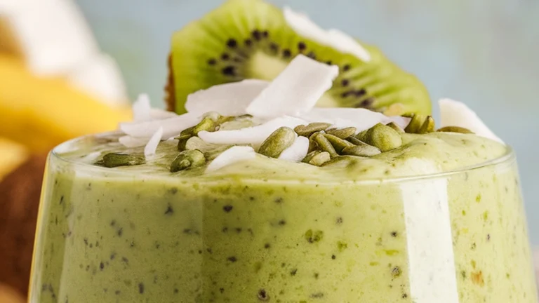 Tropical Green Protein Smoothie - Featured