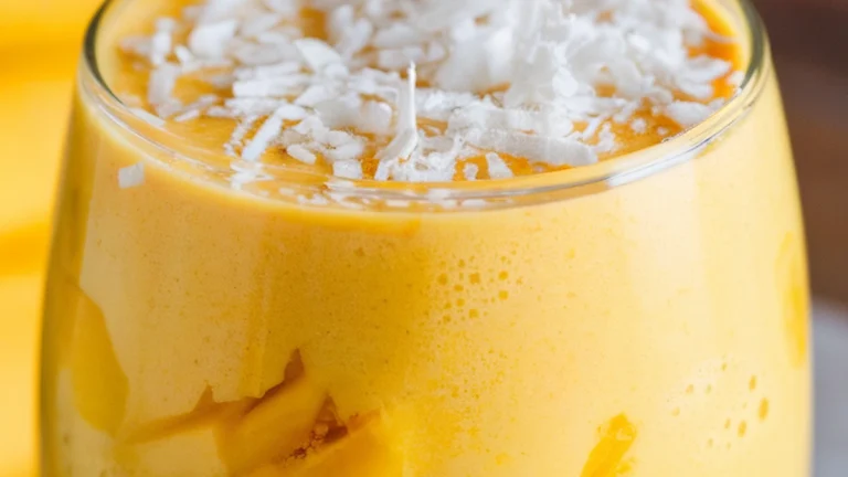 Tropical Mango Banana Turmeric Smoothie - Featured