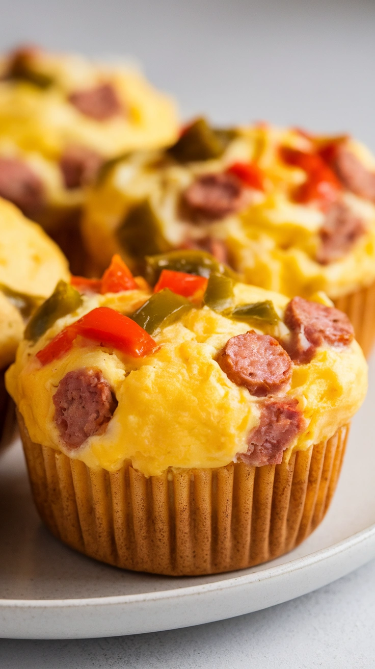 Turkey Sausage and Bell Pepper Egg Muffins