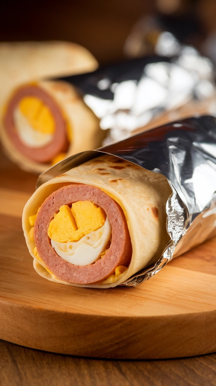 Turkey Sausage and Egg White Breakfast Burritos