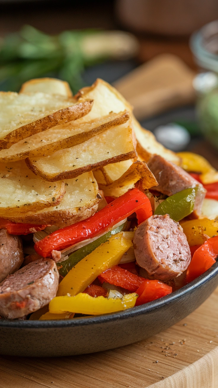 Turkey Sausage and Pepper Hash Bowl