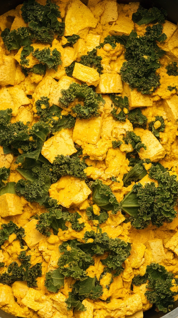 Turmeric Tofu Scramble with Kale