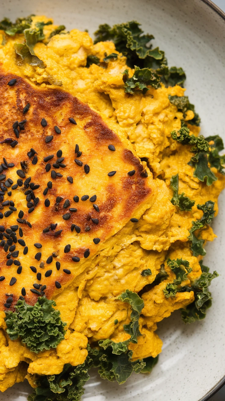Turmeric Tofu Scramble with Kale
