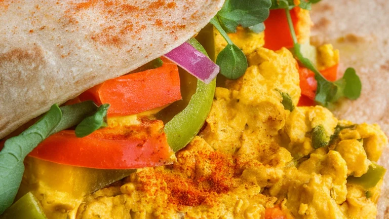 Turmeric Tofu Scramble Wraps - Featured