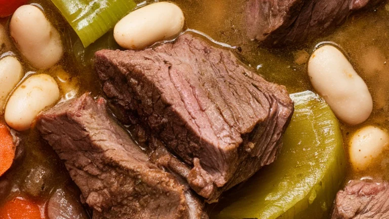 Tuscan Style Beef and White Bean Stew - Featured