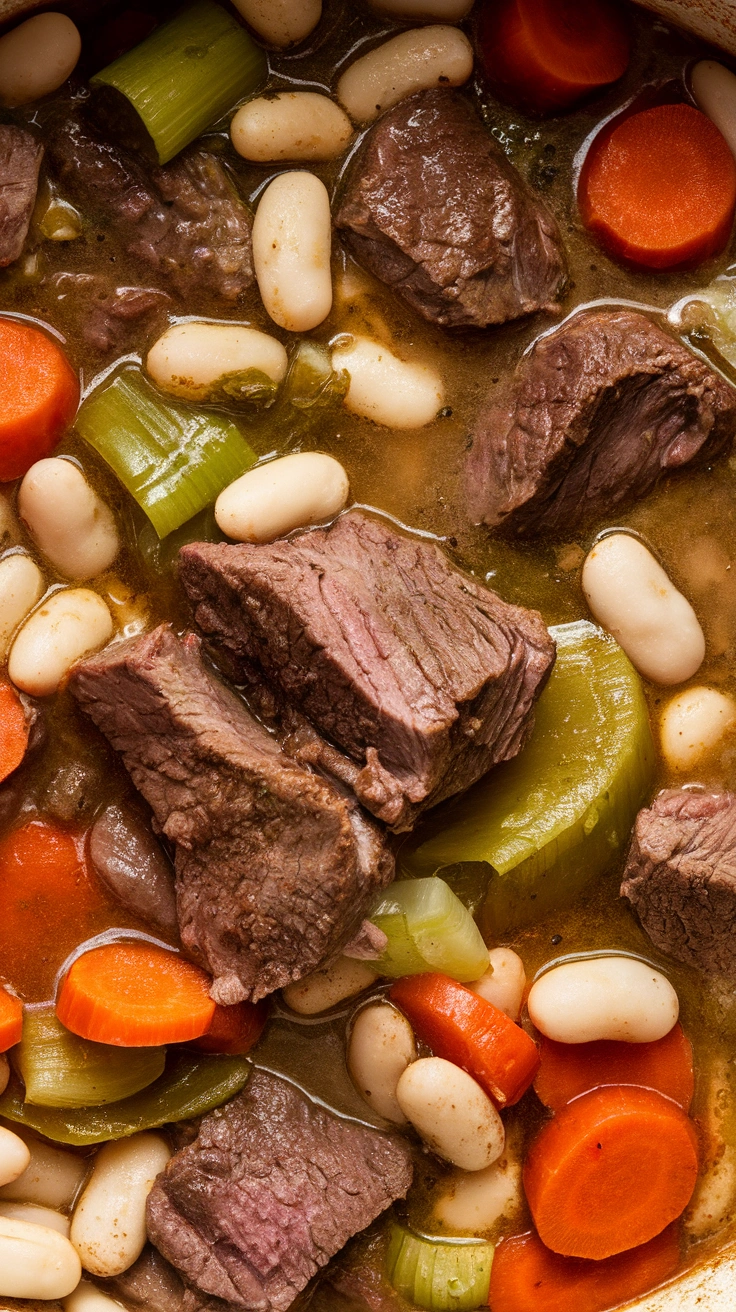 Tuscan Style Beef and White Bean Stew
