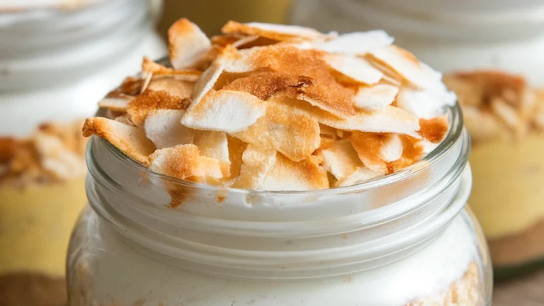 Vegan Banana Cream Pie Jars - Featured