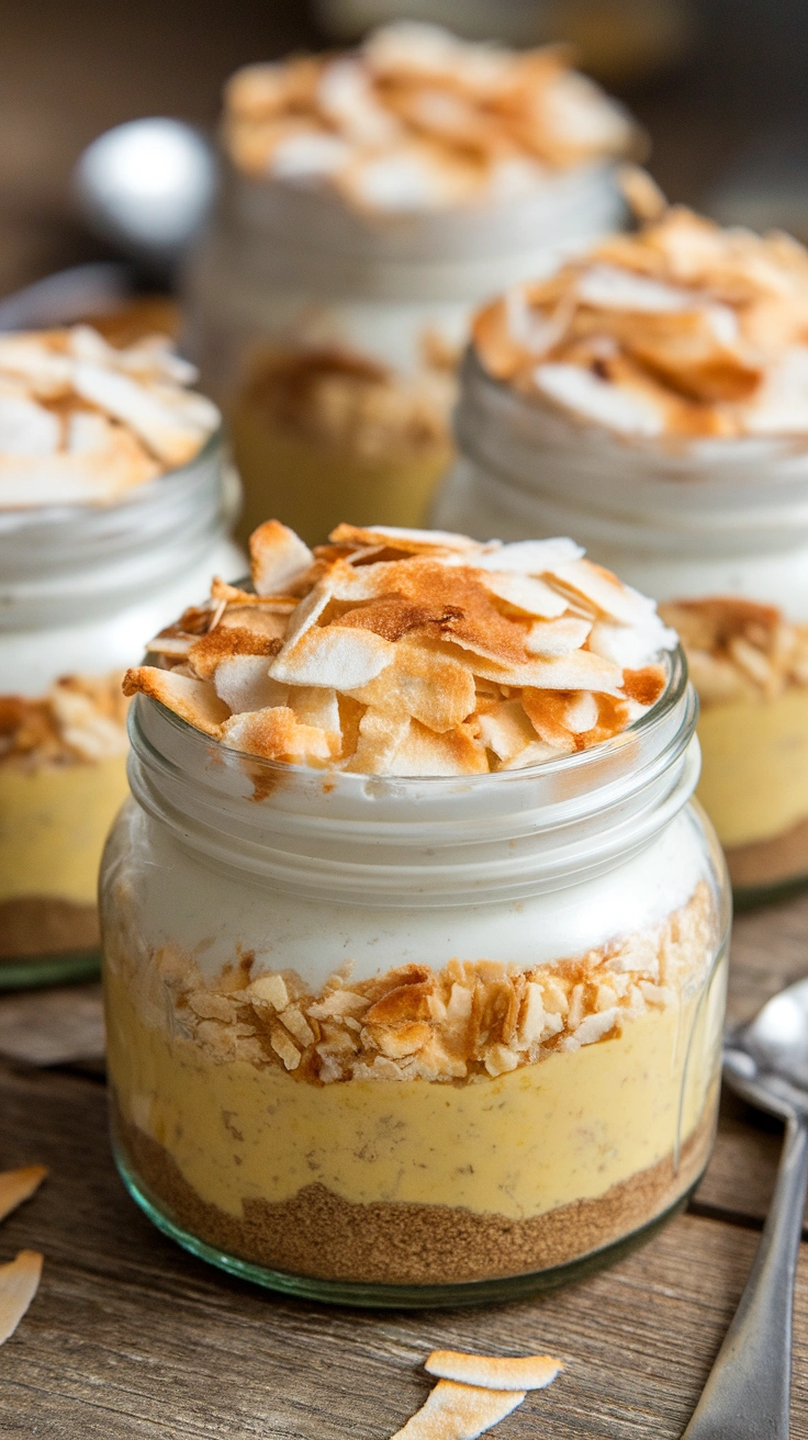 Vegan Banana Cream Pie Jars