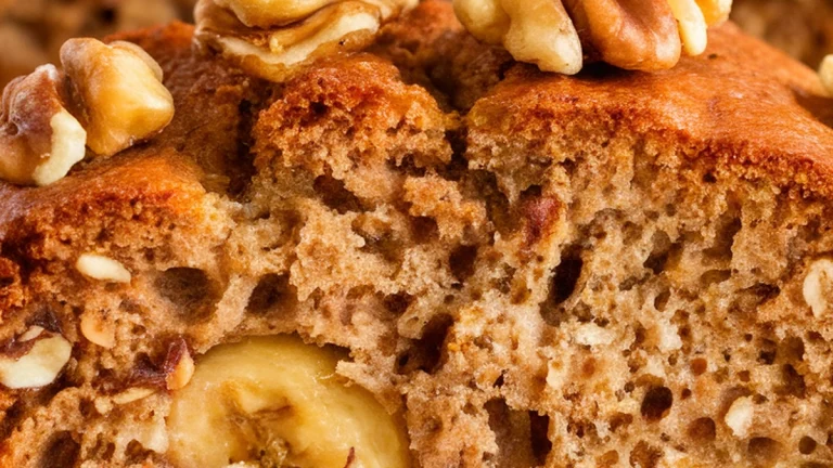 Walnut Banana Oat Bread - Featured