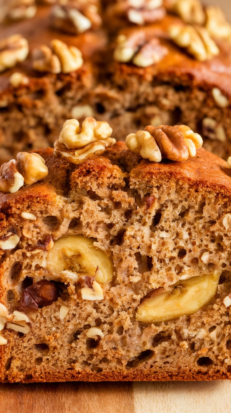 Walnut Banana Oat Bread