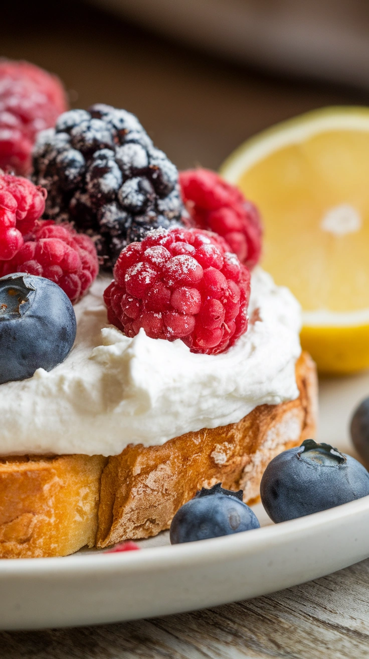 Whipped Ricotta and Lemon Berry Toast