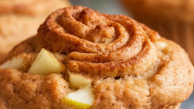 Whole Wheat Apple Cinnamon Muffins - Featured