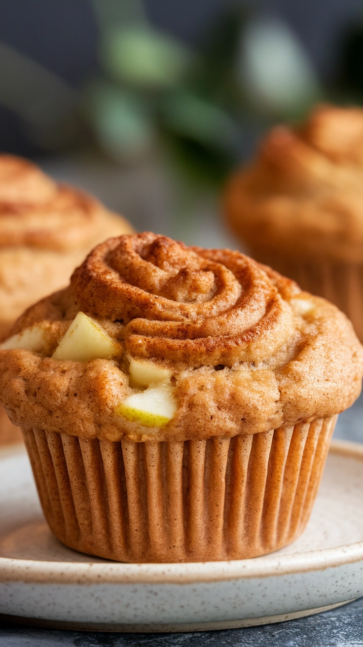 Whole Wheat Apple Cinnamon Muffins