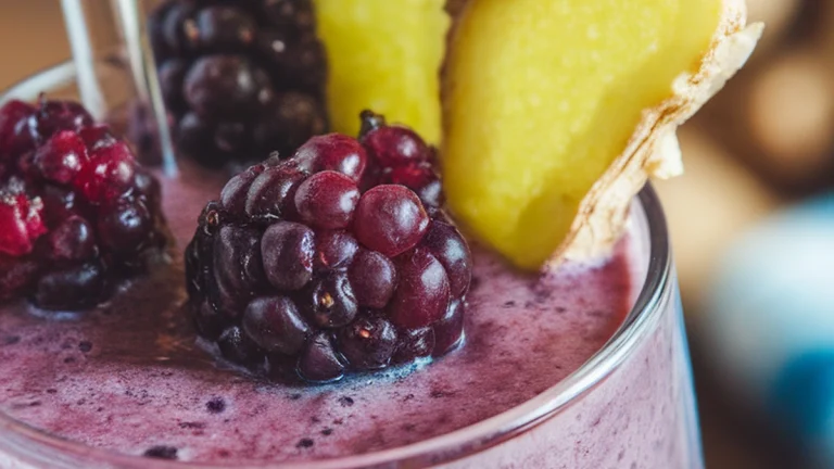 Zesty Blackberry Ginger Smoothie - Featured
